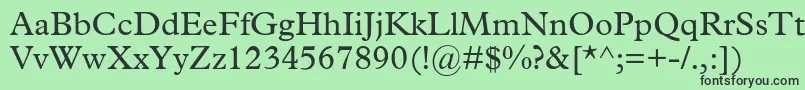 Mplantin Font – Black Fonts on Green Background