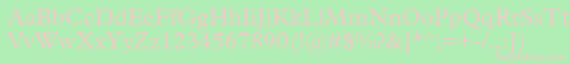 Mplantin Font – Pink Fonts on Green Background