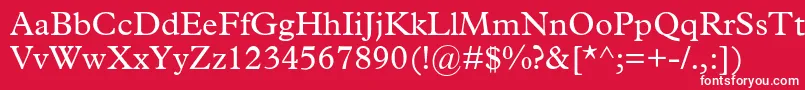 Шрифт Mplantin – белые шрифты на красном фоне