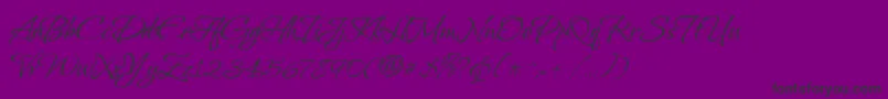 VeraCrouz-Schriftart – Schwarze Schriften auf violettem Hintergrund