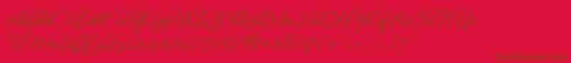 VeraCrouz Font – Brown Fonts on Red Background