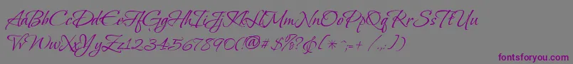 VeraCrouz Font – Purple Fonts on Gray Background
