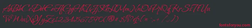 VeraCrouz Font – Red Fonts on Black Background
