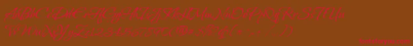 VeraCrouz Font – Red Fonts on Brown Background