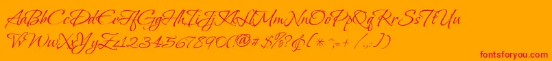 VeraCrouz Font – Red Fonts on Orange Background