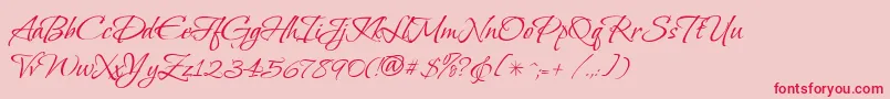 VeraCrouz Font – Red Fonts on Pink Background