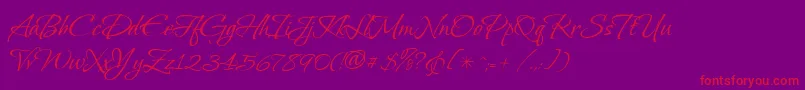 VeraCrouz Font – Red Fonts on Purple Background