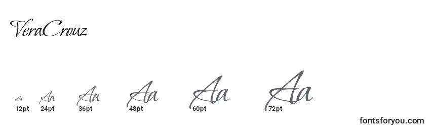 VeraCrouz Font Sizes