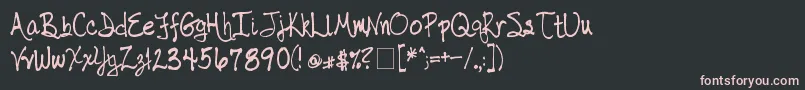 Hwfont Font – Pink Fonts on Black Background