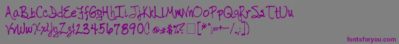 Hwfont Font – Purple Fonts on Gray Background