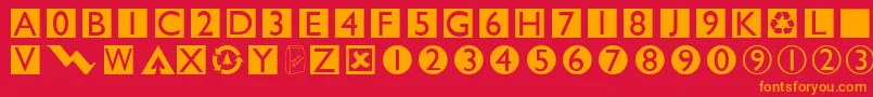 Omahadings Font – Orange Fonts on Red Background