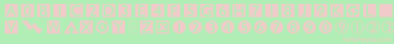 Omahadings Font – Pink Fonts on Green Background
