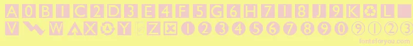 Omahadings Font – Pink Fonts on Yellow Background