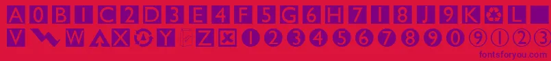 Omahadings Font – Purple Fonts on Red Background