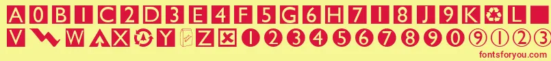 Omahadings Font – Red Fonts on Yellow Background