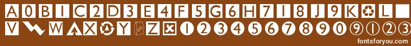 フォントOmahadings – 茶色の背景に白い文字