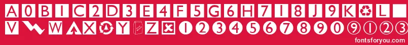 Omahadings Font – White Fonts on Red Background