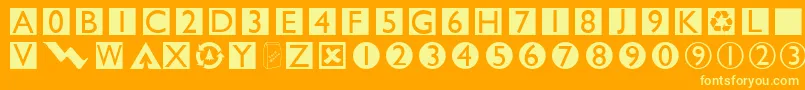 More about Omahadings Font Omahadings Font – Yellow Fonts on Orange Background
