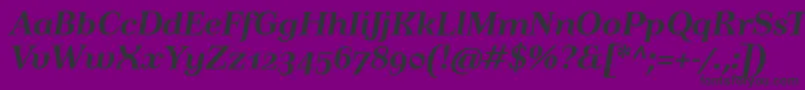 TusartextosfBolditalic Font – Black Fonts on Purple Background