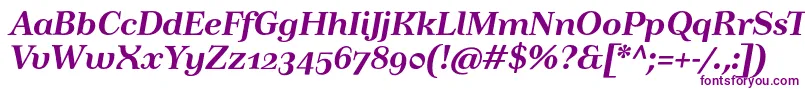TusartextosfBolditalic Font – Purple Fonts on White Background