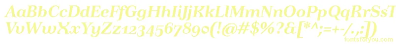 TusartextosfBolditalic Font – Yellow Fonts on White Background