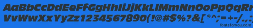 AntiqueolitcomItalic Font – Black Fonts on Blue Background