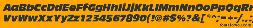 フォントAntiqueolitcomItalic – 黒い文字のオレンジの背景