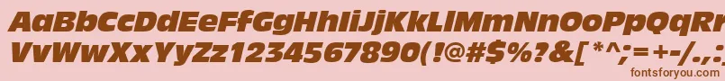 AntiqueolitcomItalic Font – Brown Fonts on Pink Background