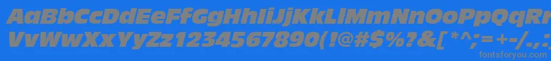 AntiqueolitcomItalic Font – Gray Fonts on Blue Background