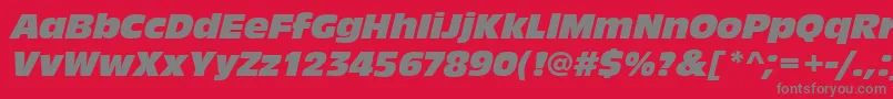 AntiqueolitcomItalic Font – Gray Fonts on Red Background
