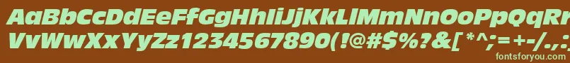 Шрифт AntiqueolitcomItalic – зелёные шрифты на коричневом фоне