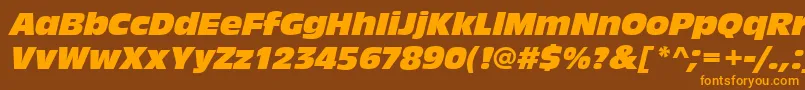 AntiqueolitcomItalic Font – Orange Fonts on Brown Background
