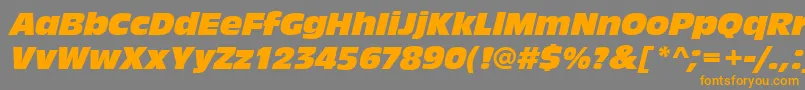 AntiqueolitcomItalic Font – Orange Fonts on Gray Background