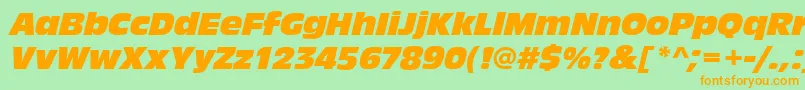 AntiqueolitcomItalic Font – Orange Fonts on Green Background