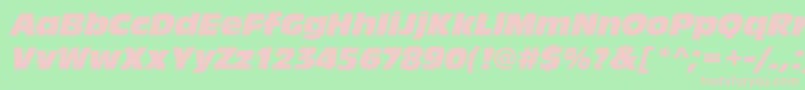 AntiqueolitcomItalic Font – Pink Fonts on Green Background