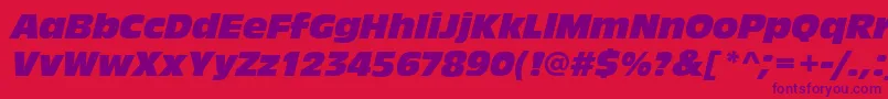 AntiqueolitcomItalic Font – Purple Fonts on Red Background