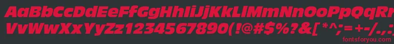 フォントAntiqueolitcomItalic – 黒い背景に赤い文字