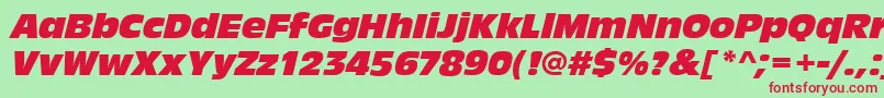 AntiqueolitcomItalic Font – Red Fonts on Green Background