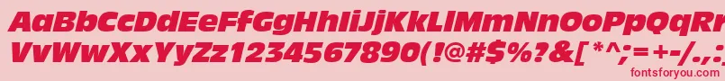 AntiqueolitcomItalic Font – Red Fonts on Pink Background