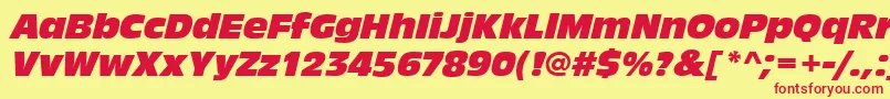 Шрифт AntiqueolitcomItalic – красные шрифты на жёлтом фоне