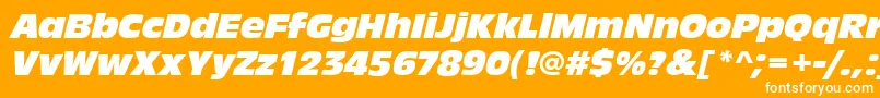フォントAntiqueolitcomItalic – オレンジの背景に白い文字