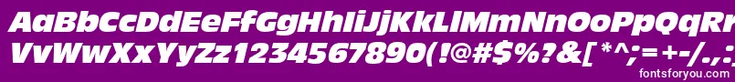 AntiqueolitcomItalic-Schriftart – Weiße Schriften auf violettem Hintergrund