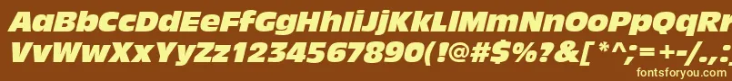 AntiqueolitcomItalic Font – Yellow Fonts on Brown Background