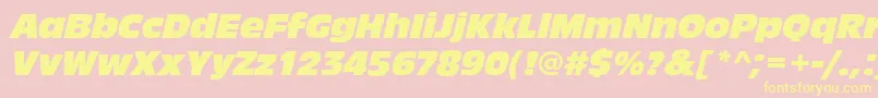 AntiqueolitcomItalic Font – Yellow Fonts on Pink Background