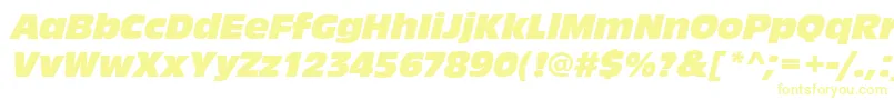 フォントAntiqueolitcomItalic – 黄色のフォント