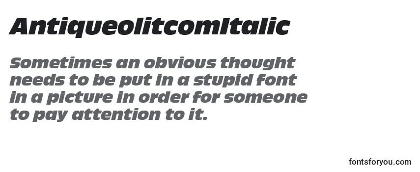 Review of the AntiqueolitcomItalic Font