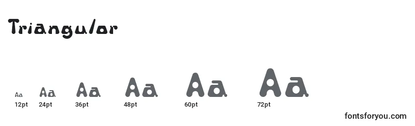 Размеры шрифта Triangulor
