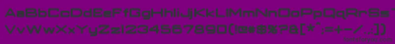 フォントClassicRobotBold – 紫の背景に黒い文字