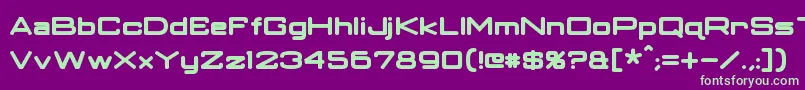 ClassicRobotBold Font – Green Fonts on Purple Background