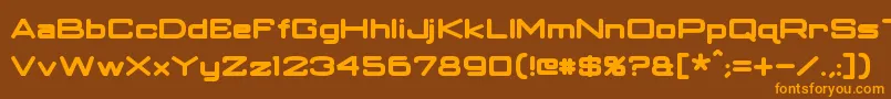 ClassicRobotBold Font – Orange Fonts on Brown Background